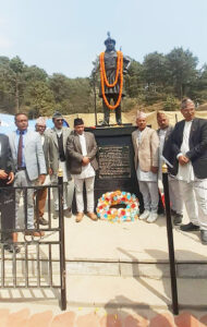 नेपालकै पहिलो प्रधान सेनापति बस्न्यातको शालिक प्रधान सेनापतिद्वारा अनावरण