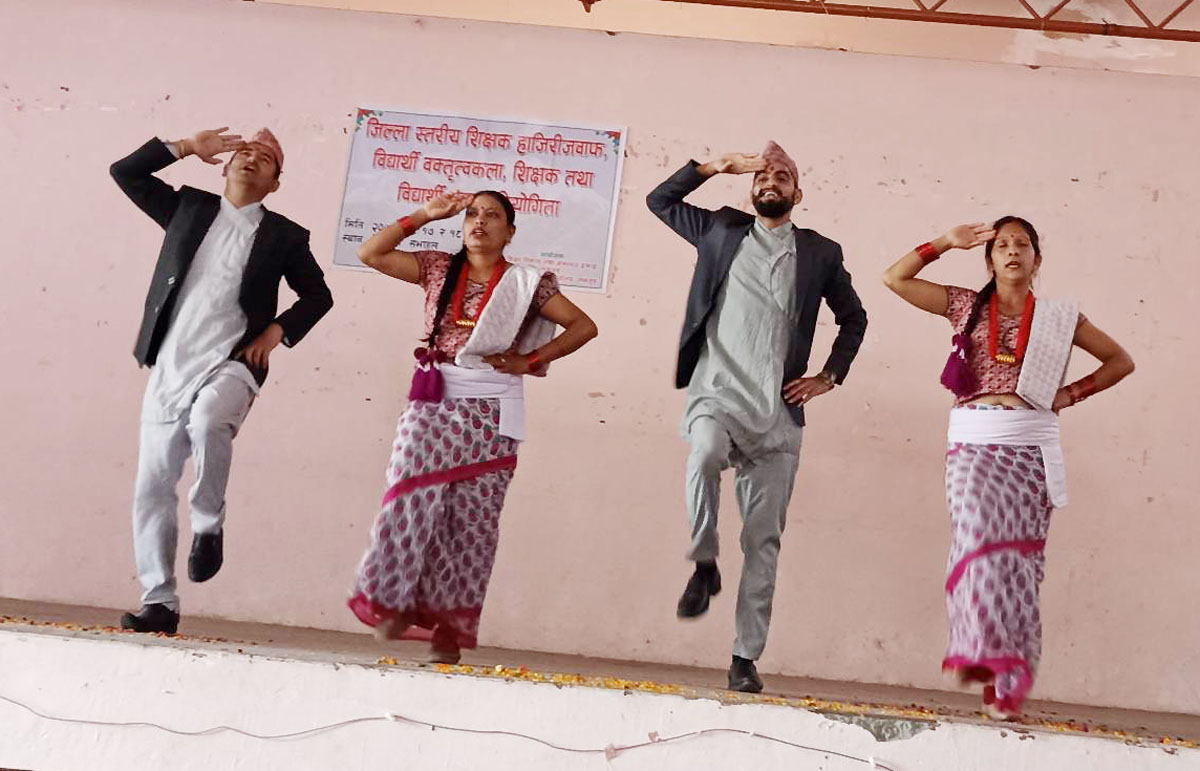 नृत्य प्रतियोगितामा विद्यार्थीतर्फ दोर्दी र शिक्षकतर्फ मर्स्याङ्दी गाउँपालिका पहिलो