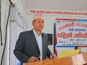 मर्स्याङ्दी गाउँपालिकाद्वारा आउँदो आवको नीति कार्यक्रम सार्वजनिक
