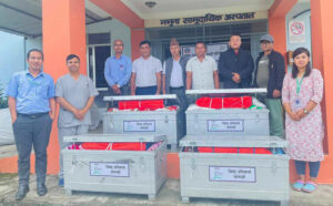 सुन्दरबजार नगरपालिकाका चार वडालाई विपद प्रतिकार्य सामग्री हस्तान्तरण