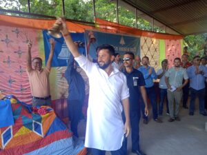 पूर्वउपप्रधानमन्त्री एवम् रास्वपाका सभापति रविलाई सुन्न मानिसहरूको ओइरो, घण्टीमय बन्दै लमजुङ