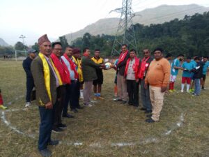 पाउँदी बजारमा दोश्रो खुला वडा अध्यक्ष कप 7 A साइज फुटवल प्रतियोगिता सुरु