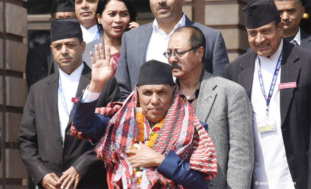 राष्ट्रिय सभा अध्यक्षमा नारायण दाहालद्वारा पदभार ग्रहण