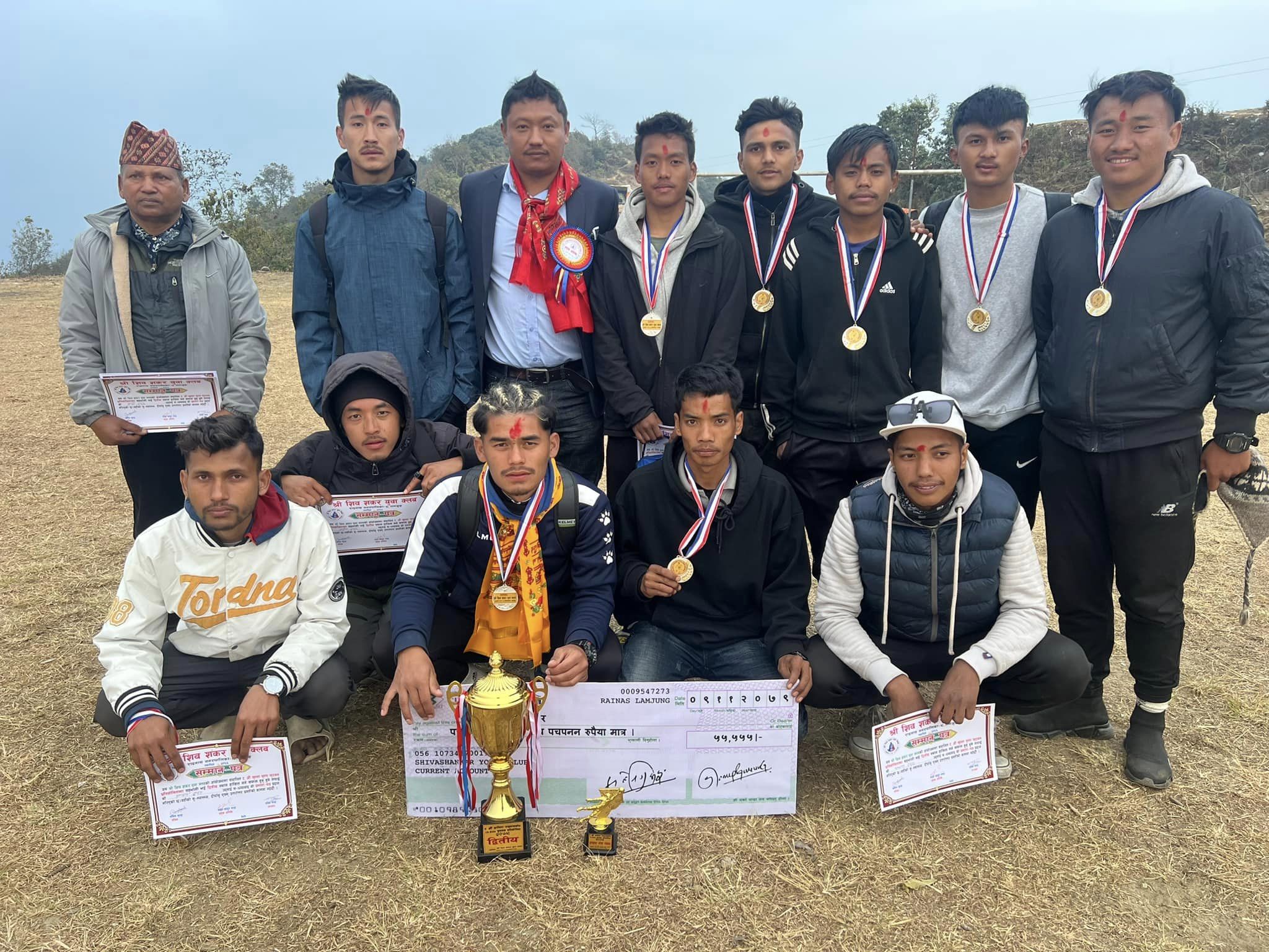 नवौँ ग्रामीण पर्यटन फुटबल कपको उपाधि आयोजकलाई