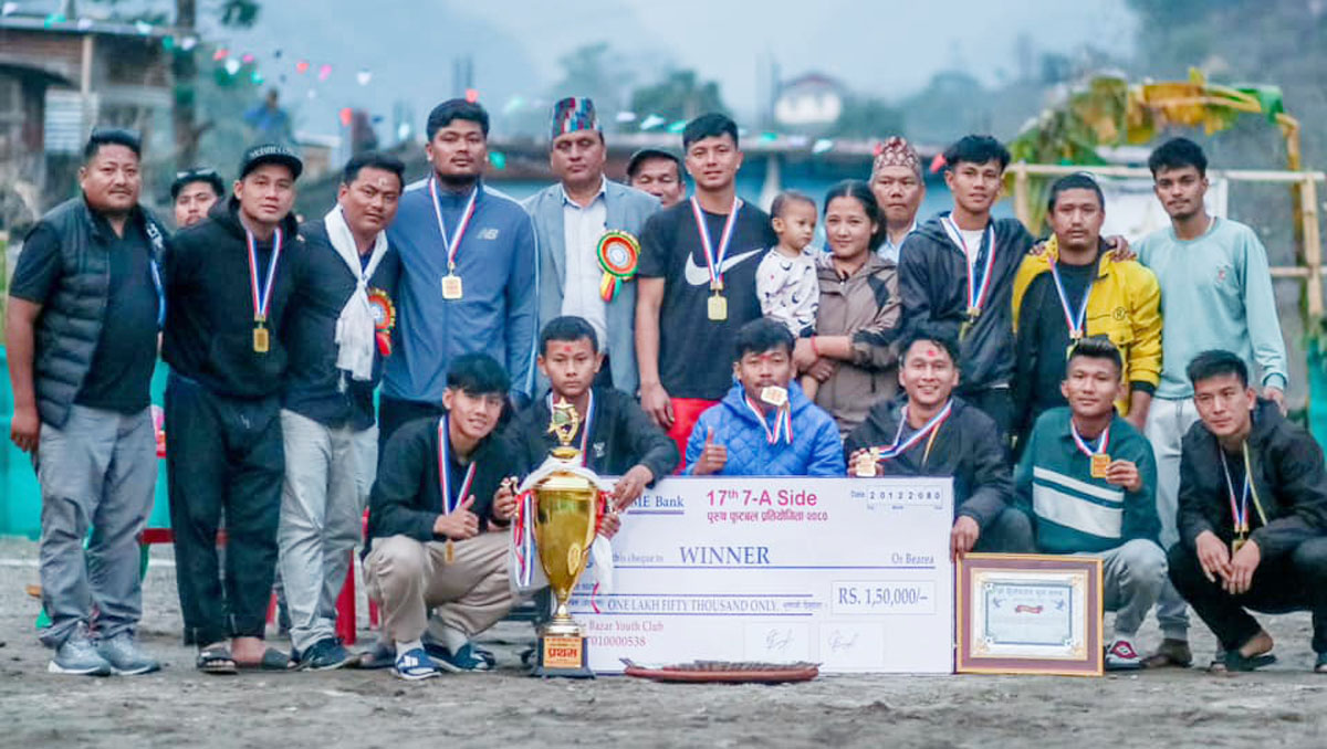 १७ औ हिलेबजार खुल्ला नकआउट फुटबल प्रतियोगिताको उपाधि तनहुँलाई