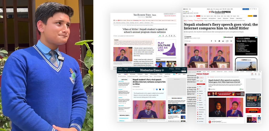 झापाका कक्षा : १० का विद्यार्थी आविष्कार राउतको मन्तव्य अन्तर्राष्ट्रिय चर्चामा, हिटलरसँग तुलना