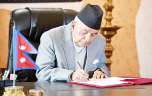 राष्ट्रपति रामचन्द्र पौडेलद्वारा प्रधानमन्त्री केपी शर्मा ओलीको राजीनामा स्विकृत