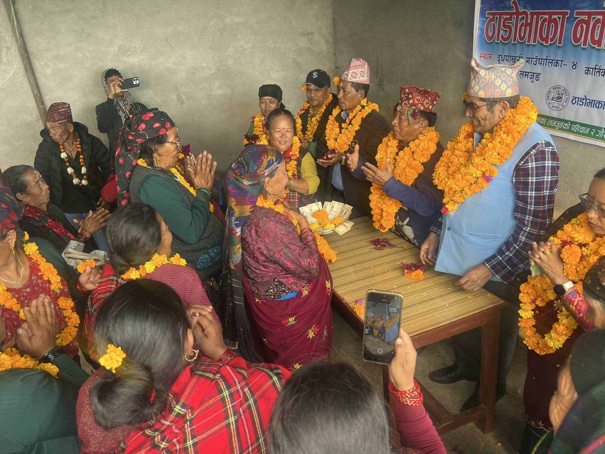 ठाडोभाका प्रशिक्षण टिमलाई जागृति महिला समूह नामार्खुद्वारा भव्य स्वागत : फोटो फिचर सहित