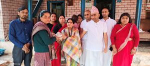 साहित्यकार सुरज उपाध्यायको परिवारद्वारा भेटीको रकम बालगृहलाई