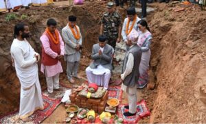 राष्ट्रपतिद्वारा चुँदी रम्घामा भानु साहित्य उद्यानको शिलान्यास