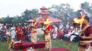 मालिका देवीको महाआरतीमा सर्बोदय सेवाश्रम धर्मनाथ धामको टोली सहभागी
