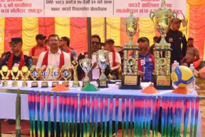नगर वडास्तरीय रनिङ शिल्ड पुरुष तथा महिला भलिबल खेल प्रतियोगिताको उद्घाटन